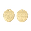 Ion Plating(IP) 304 Stainless Steel Pendants STAS-C048-07G-1