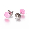 Spray Paint 304 Stainless Steel Stud Earrings EJEW-L215-56C-P-2