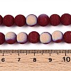 Frosted Opaque Glass Beads Strands GLAA-T032-P8mm-MBB05-4