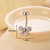 316L Surgical Stainless Steel Clear Cubic Zirconia Curved Barbell Belly Rings WGA1AD6-07-1