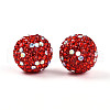 Polymer Clay Pave Rhinestone Beads RB-T018-01D-2
