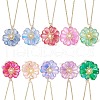 Glass Pendant Necklaces NJEW-MZ00112-2