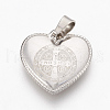 Non-Tarnish 304 Stainless Steel Pendants STAS-F185-42P-2