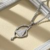 304 Stainless Steel Nossa Senhora Aparecida Virgin Pendant Box Chain Necklaces NJEW-H055-07P-2