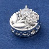 Rack Plating Brass Micro Pave Cubic Zirconia Beads KK-Z082-03S-2
