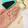 Oval 304 Stainless Steel & Glass Pendant Decoration HJEW-CA00007-3