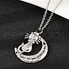 304 Stainless Steel Black Enamel Pet Urn Ashes Necklaces NJEW-K286-01A-P-2