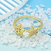 304 Stainless Steel Open Cuff Finger Rings for Women RJEW-B109-07G-02-2