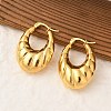304 Stainless Steel Oval Hoop Earrings EJEW-Q011-12G-1