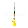 Easter Theme Plastic Rabbit Pendant Decorations HJEW-TAC0013-11C-1