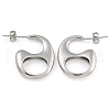 Brass Stud Earrings EJEW-K293-21P-1