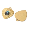 304 Stainless Steel Natural Paua Shell Pendants STAS-L288-06G-01-2