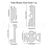 GLOBLELAND 4Pcs 4 Style Carbon Steel Cutting Dies Stencils DIY-DM0002-77-2