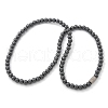 6mm Round Synthetic Non-Magnetic Hematite Beaded Necklaces NJEW-R020-10-4