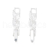 Brass Fold Over Clasps ZIRC-WH0009-02S-2