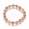 Natural Strawberry Quartz Bracelets Sets BJEW-JB03913-01-2
