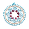 Seed Beads Beaded Pendants PALLOY-MZ00386-02-1