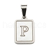304 Stainless Steel Pave Natural White Shell Pendants STAS-S130-03P-P-1