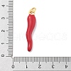 Brass Enamel Pendants KK-M305-04G-3