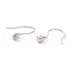 Rhodium Plated 925 Sterling Silver Earring Hooks STER-P047-01B-P-4