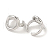 Rack Plating Brass Oval Cuff Earrings for Women EJEW-P280-05P-2