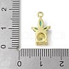 Brass Micro Pave Cubic Zirconia Pendants KK-P290-02C-G-3