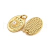 Oval Rack Plating Brass Pendants KK-C074-47G-2