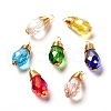 Electroplate Glass Pendants PALLOY-JF00899-1