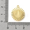 Sun Brass Pendant Cabochon Settings KK-P306-07G-3