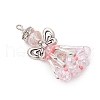 Handmade Glass Seed Beaded Angel Pendants PALLOY-MZ00497-01-3