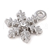 Alloy with Rhinestone Pendants ALRI-U001-02F-01-2