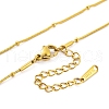 Ion Plating(IP) Initial Letter 304 Stainless Steel Pendant Necklaces X-NJEW-R265-05G-R-4