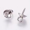 Tarnish Resistant 201 Stainless Steel Peg Bails Pendants for Half-driled Beads STAS-K148-12C-2