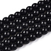 Opaque Solid Color Glass Beads Strands GLAA-T032-P8mm-01-1