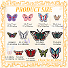 Polyester Embroidery Butterfly Sew on Appliques PATC-WH0012-60-2