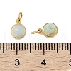Ion Plating(IP) Natural Amazonite Half Round Charms with Jump Ring STAS-A097-05G-13-3