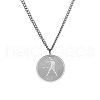 Non-Tarnish Stainless Steel 12 Constellation Pendant Necklaces for Sweater FZ0908-6-1