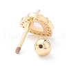 Heart Cat Eye Stud Earrings for Women EJEW-A065-06G-2