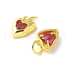 Brass Micro Pave Cubic Zirconia Pendants KK-U067-10G-02-2