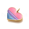 Pride 304 Stainless Steel Enamel Pendants STAS-B079-01G-17-2
