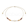 Chakra Theme Adjustable Natural Mixed Gemstone Braided Bead Bracelets for Women BJEW-JB11619-3
