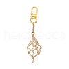 Star 304 Stainless Steel Macrame Chain Pouch Empty Stone Holder Pendant Decoration HJEW-JM02086-1