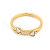 Ion Plating(IP) 304 Stainless Steel Finger Ring with Rhinestone RJEW-Q779-02G-2