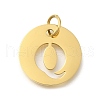 Ion Plating(IP) 304 Stainless Steel Pendants STAS-M074-01G-Q-1