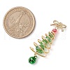 3Pcs Glass & Alloy Pendants PALLOY-JF02990-3