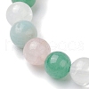 8mm Round Natural Rose Quartz & Amazonite & Green Aventurine & Quartz Crystal Beaded Stretch Bracelets for Women X-BJEW-JB10625-02-4