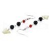 Butterfly Natural New Jade Dangle Earrings for Girl Women EJEW-S212-001-5