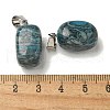 Natural Blue Agate(Dyed & Heated) Pendants G-Z067-03P-07-4