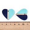 Opaque Resin & Wood Pendants RESI-T057-70A-3