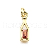 Brass Micro Pave Cubic Zirconia Pendants KK-Z100-21G-01-1